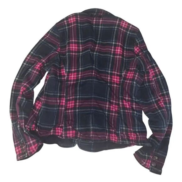AEROPOSTALE ladies Scotch Plaid Lined Blazer Jacket POCKETS buttons - Picture 5 of 5